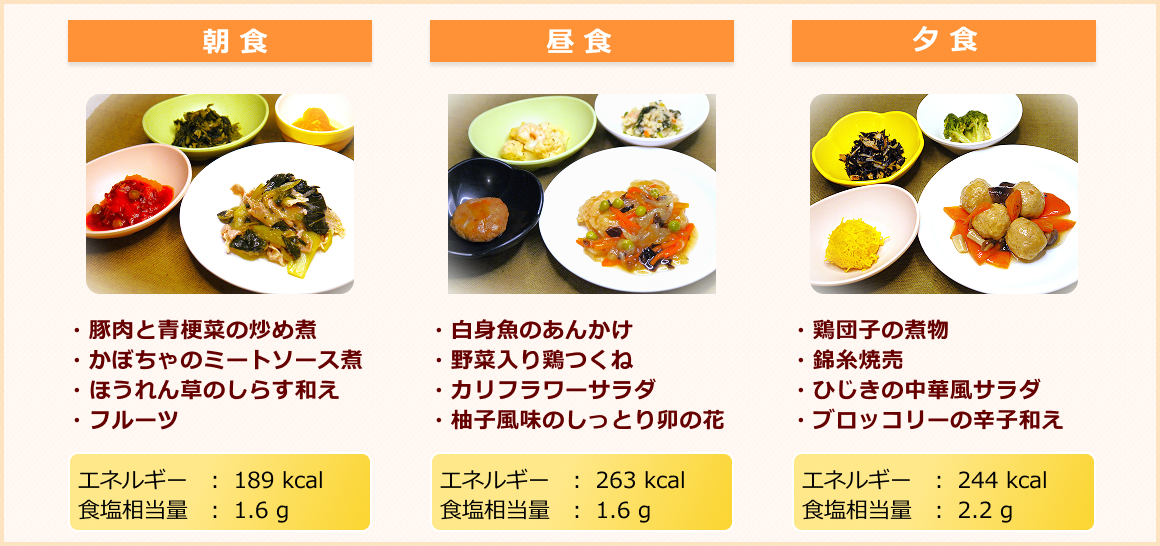 クックチル 朝食・昼食・夕食